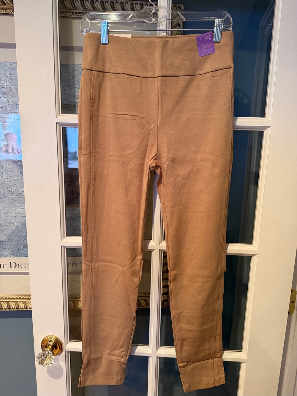Women’s Straight Leg Pull-On Pants in Tan